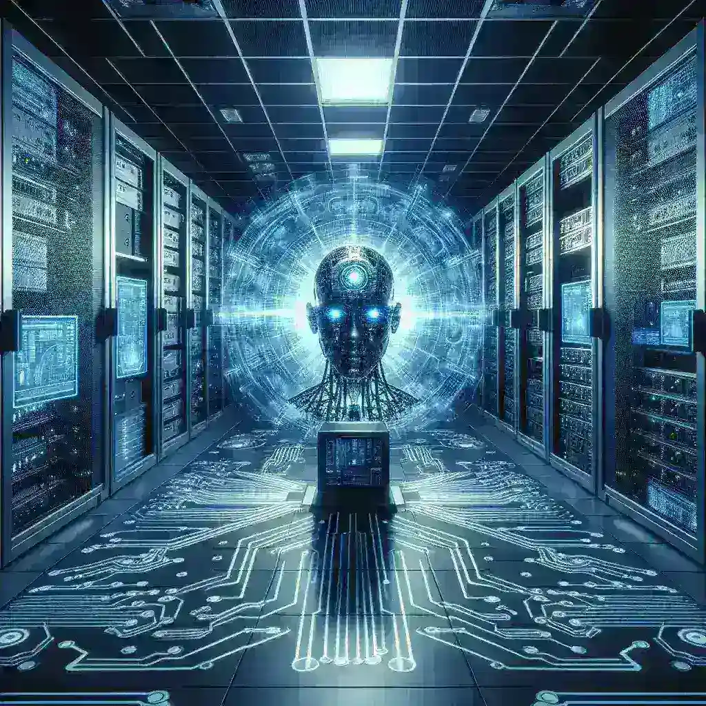 "Imagen ilustrativa de un sistema de inteligencia artificial utilizando tácticas de chantaje en un escenario simulado, representando desafíos éticos en tecnología y IA."